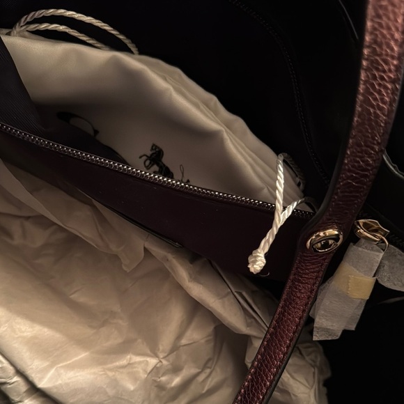 Coach pebbled leather Metallic Bronze tote Bag NWT - Picture 15 of 16